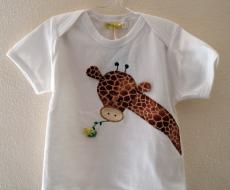 Magliette  Maglietta bebè giraffa bianca