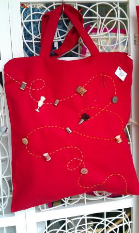 Accessori  Shopper cucito bottoni decorativi