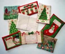 Natale  Cartoline tessili 01